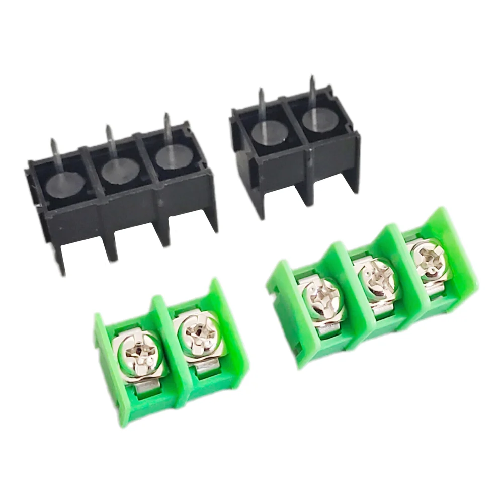 20PCS/lot 7.62mm KF7.62 - 2P 3P 4P Can be spliced Screw Terminal Block Connector Black Green 7.62mm Pitch