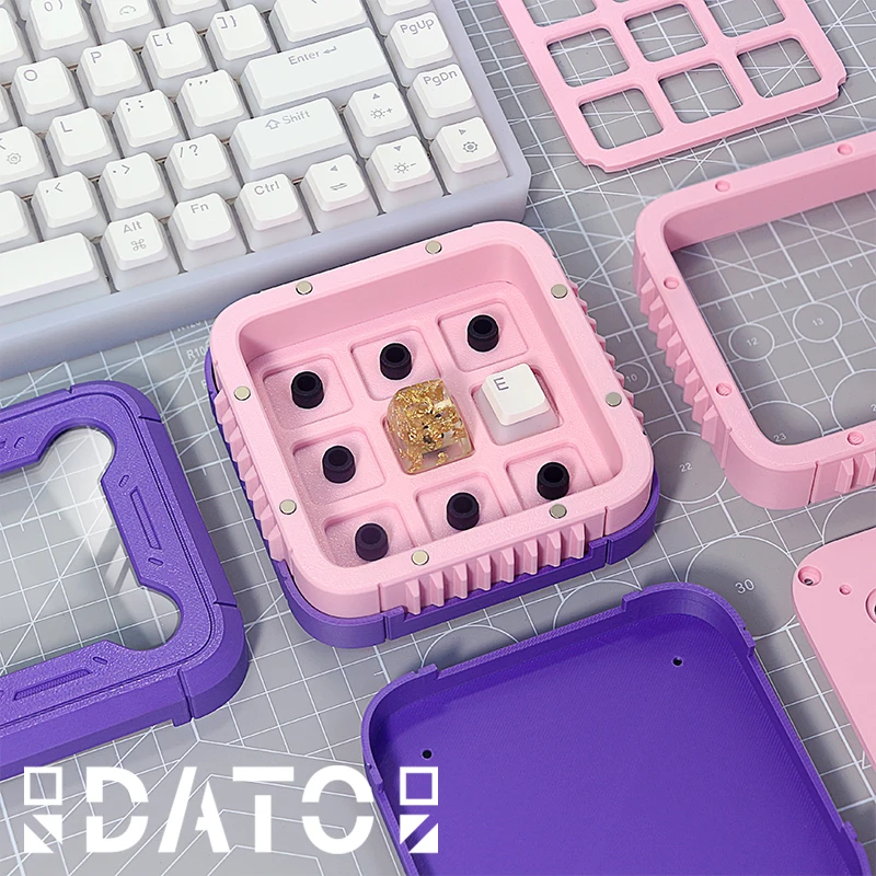 JX9 Keycaps Storage Box Customized 3D Printed Personalized Dust-proof Storage Box Transparent Mechanical Keyboard Accessories