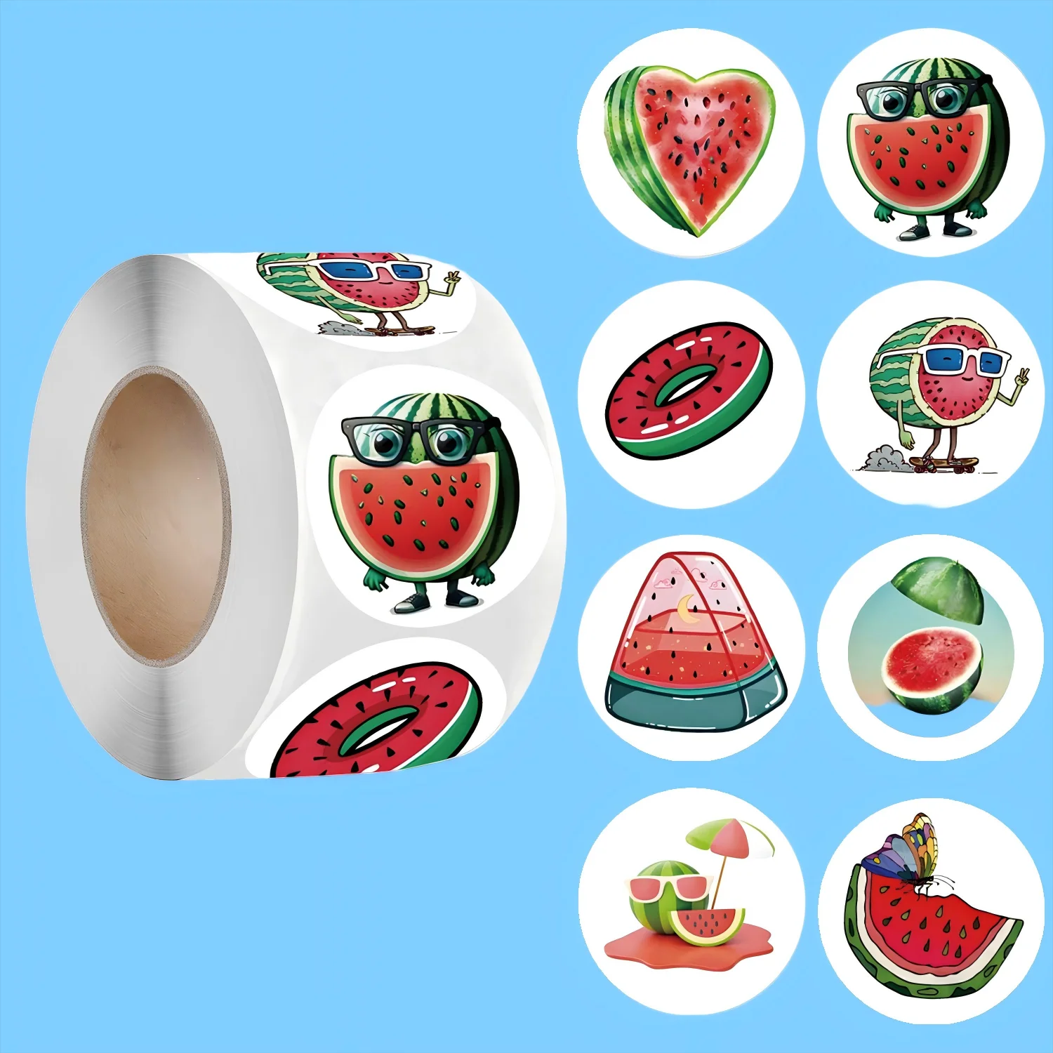 100-500pcs Summer Watermelon Stickers Crafts And Scrapbooking Stickers Kids Toys Book Decorative Sticker DIY Stationery