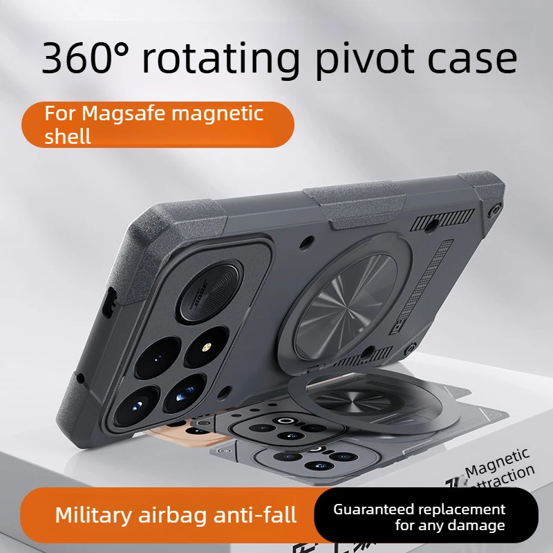 Etui do POCO F9 Ultra / F9 Pro, TPU z miękkimi krawędziami, magnetyczna podstawka, ochronna tylna obudowa kompatybilna z bezprzewodowym ładowaniem MagSafe.