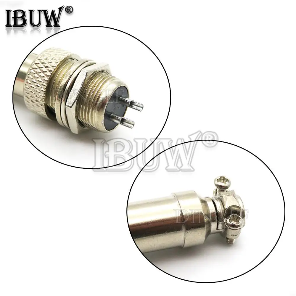 GX12 2P 3P 4P 5P 6P Male Female 12mm Circular Aviation Socket Plug Wire Panel Cable  Connector Plastic Cap Waterproof Cap