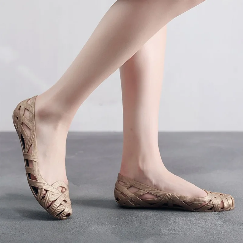 Summer Women's Flats Comfortable Breathable Casual Shoe Shallow Non Slip Hollow Vulcanized Shoes Fashion Durable Shoes for Women