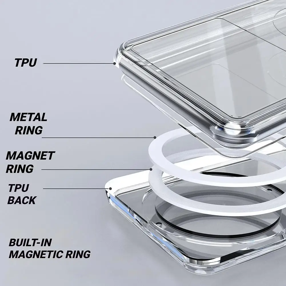 For INNIOASIS Y1 Magnetic TPU Case Support Magsafe Magnetic e Ultra Thin Transprent Soft Case Portable MP3 Player Case Cover