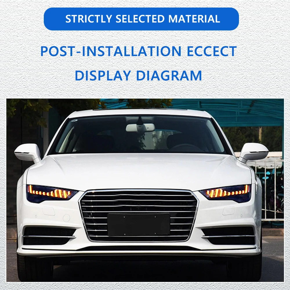 التصميم LED المصابيح الأمامية لأودي A7 11-18 نمط جديد كامل led DRL سيارة رئيس مصباح الجمعية إشارة اكسسوارات السيارات تعديل مصباح