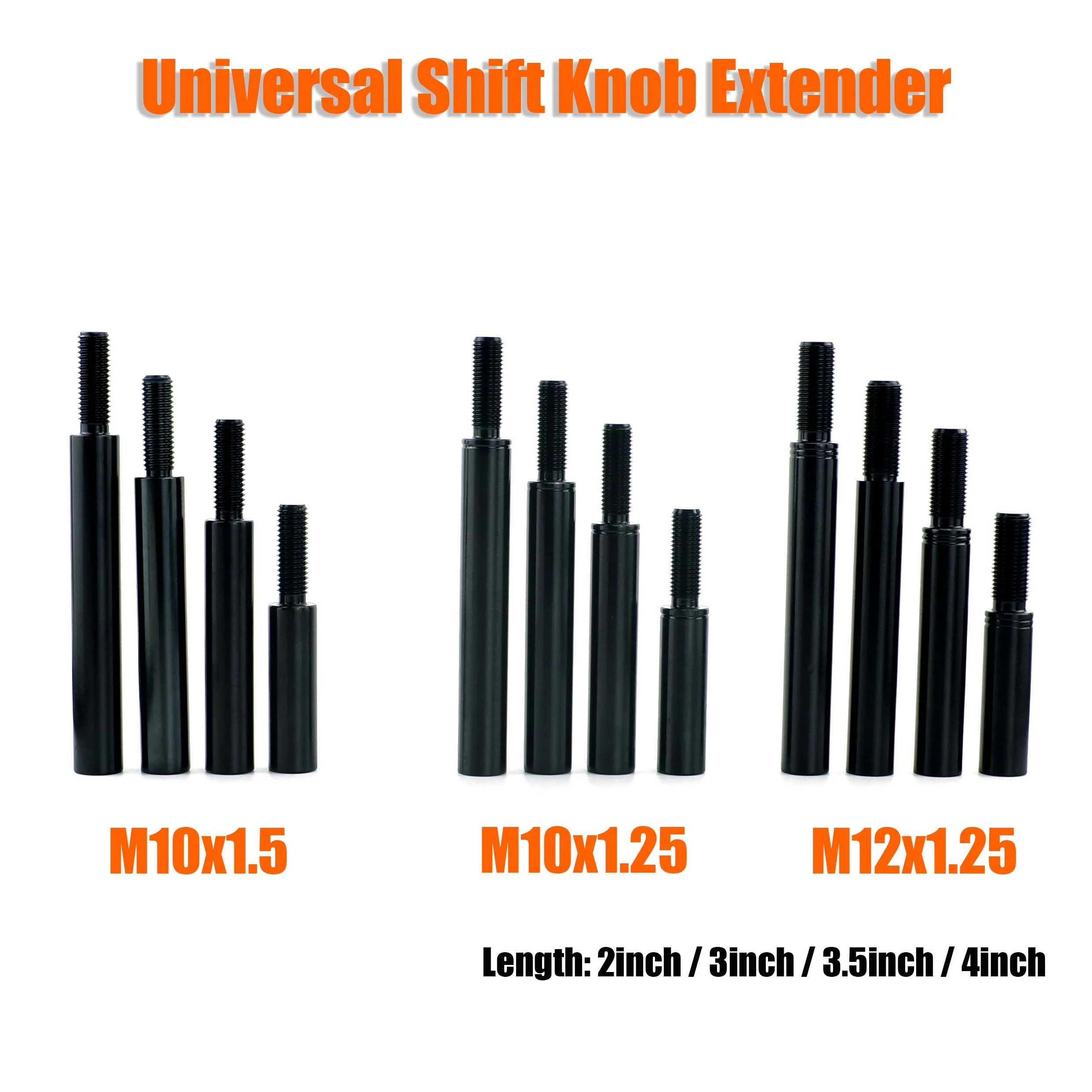 M10X1.5 M10X1.25 M12X1.25 Car Gear Shift Knob Extender Extension Lever 2