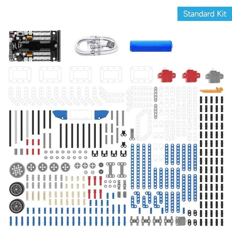 New! Robot Kit Programmable 16 in 1 Building Block Kit Support Python And Makecode Programming Kids Coding for Microbit V2 V1