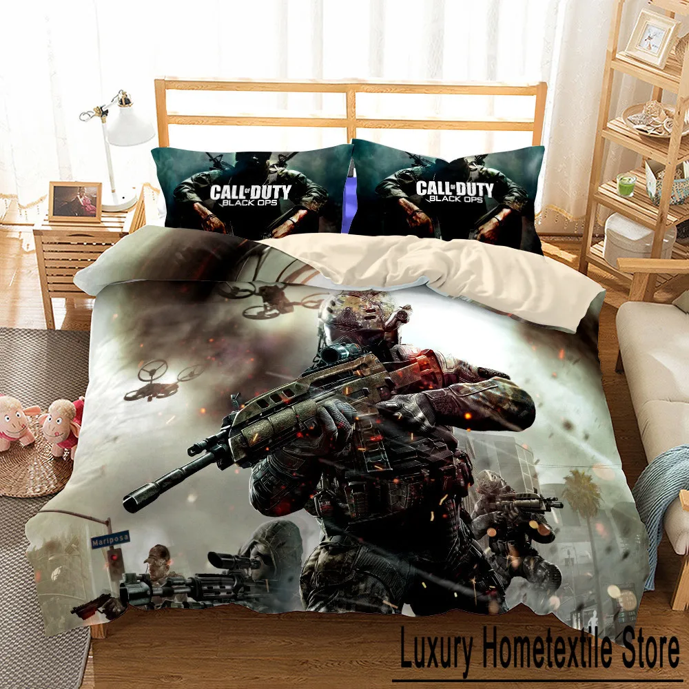 

New 3D Print Call-of-duty Bedding Set Single Twin Full Queen King Size Game Shooting Bed Set Adult Kid Bedroom Duvet cover Sets