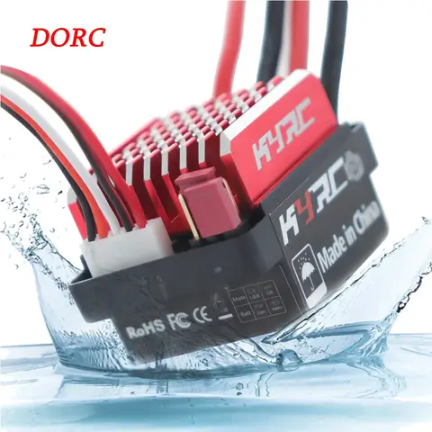 1060 60A Waterproof Brushed ESC Speed Controller with 6V/2A BEC for 1/10 RC Crawler TRX4 Axial SCX10 D90 TF2 HSP MND90 1/16 WPL