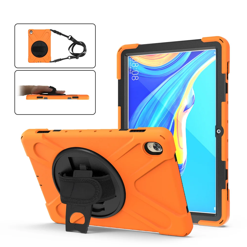 

Rotatable Heavy Duty Case For Huawei Matepad 10.4 Pro 10.8 CMR-W09 AL09 M5 Pro M6 Armor Stand Cover With Shoulder Strap Funda