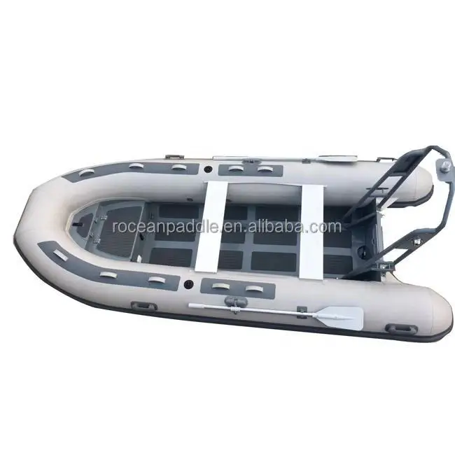 Bateau gonflable de pêche en aluminium, 11 pieds, Console centrale en V profond, 113