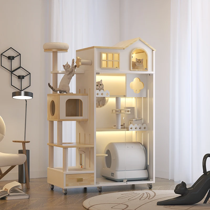 

Кошачий туалет, вилла для кошек, бытовой домашний кошачий домик, можно положить автоматическую