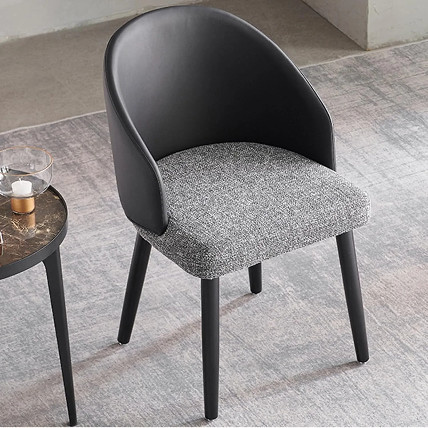 

-+Modern Open Back Dining Chair With Arms, Commercial Kitchen & Dining Room Chair For Restaurant & Hotel