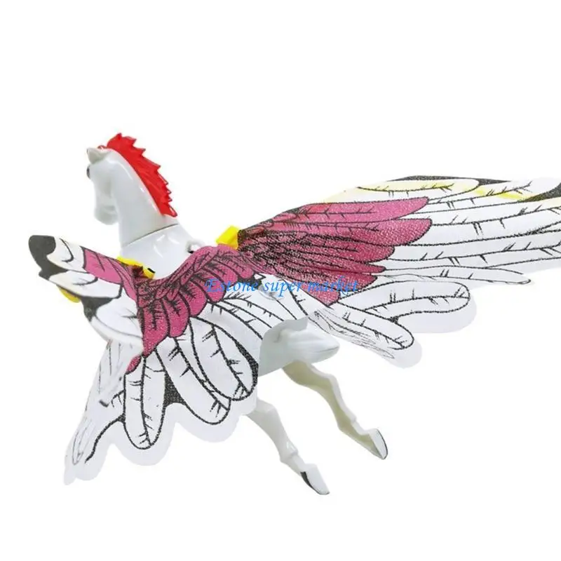 

090B Hovering Horse Wing Fancy Flapping Light up Toy Kids Cosplay Photo Props