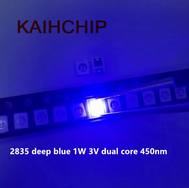 50PCS 2835 Dark Blue LED 450nm Plant Growth Blue Light 0.2W 1W 0.5W Ultra Bright Blue Light 2835 Light Emitting Diode
