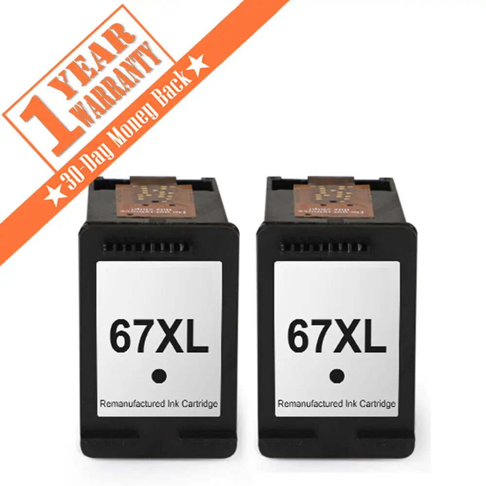 67XL Black Ink Cartridge for HP ENVY 6052 6055 6058 6075 ENVY Pro 6452 6455 6458