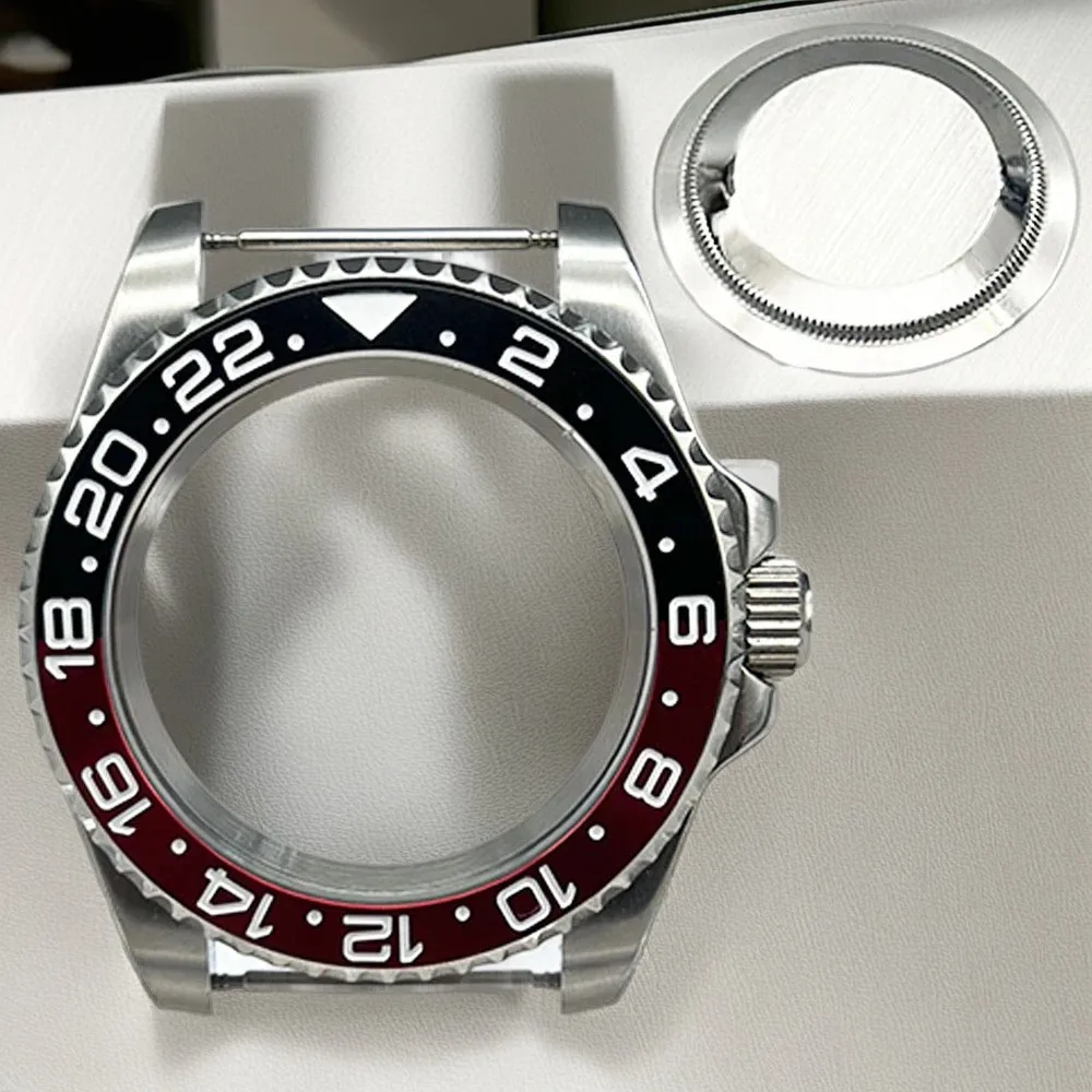 Miyota 8215 8205 ETA2836 NH35 36 Mingzhu DG2813 5833 40 mm schwarze PVD-Gehäusebodenseite, transparentes Saphirglas