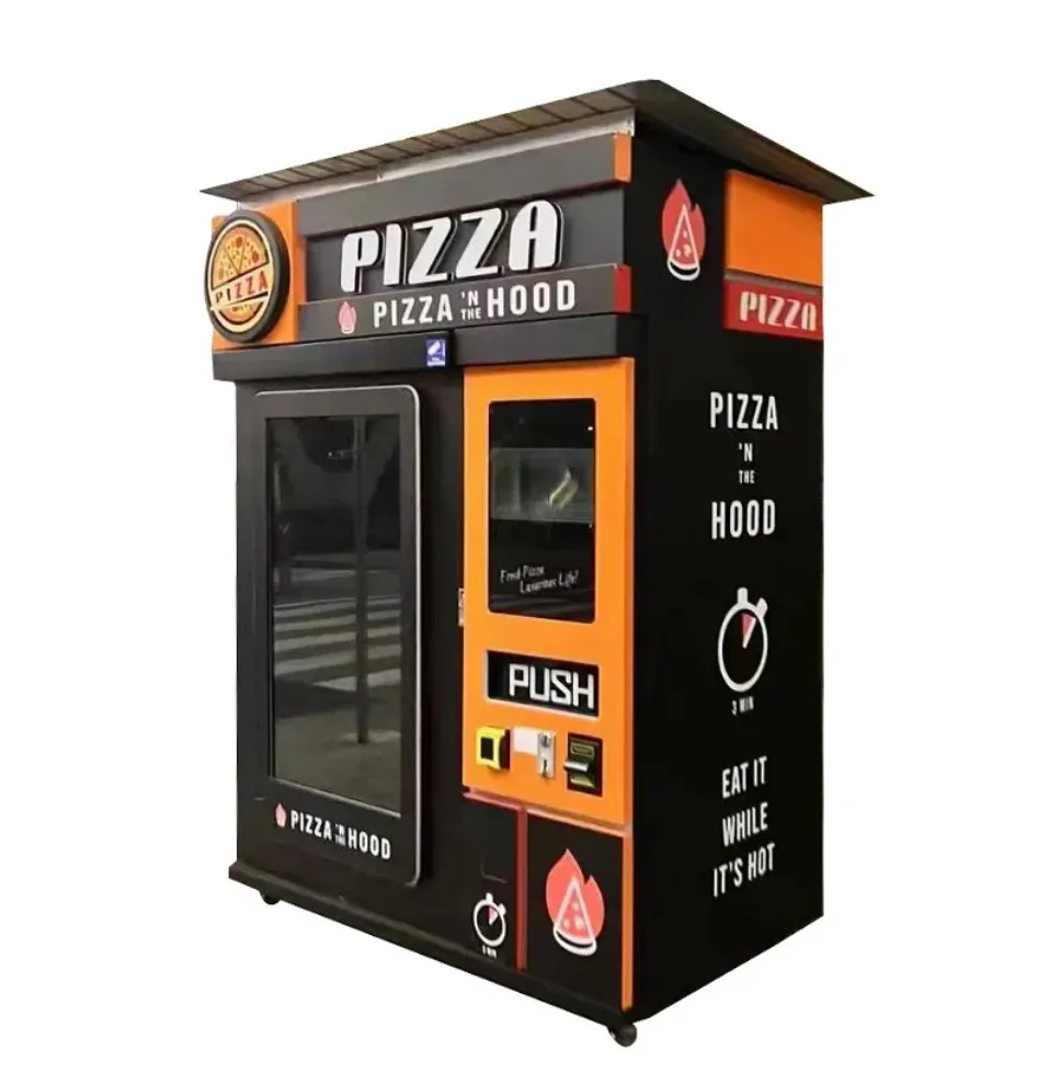 Pizza Dealer Outdoor Street Food Prefabricated Pizza Vending Machine Hot Food Fully Automatic Smart