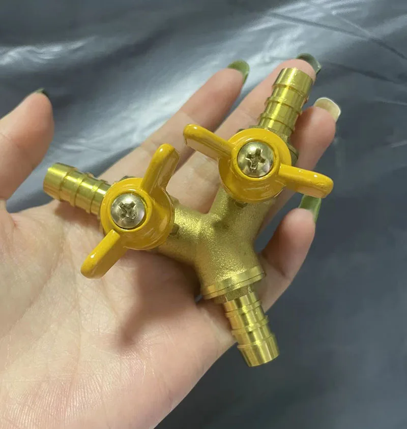 جميع النحاس الغاز ثلاثي الاتجاه صمام 4-نقطة أنابيب الغاز سبليت موصل مع التبديل الغاز المسال نقطة واحدة اثنين الكرة صمام