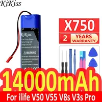 14000mAh Robotic Vacuum Cleaner Battery for ilife V50 V55 V8s V3s Pro V5s Pro V8s X750
