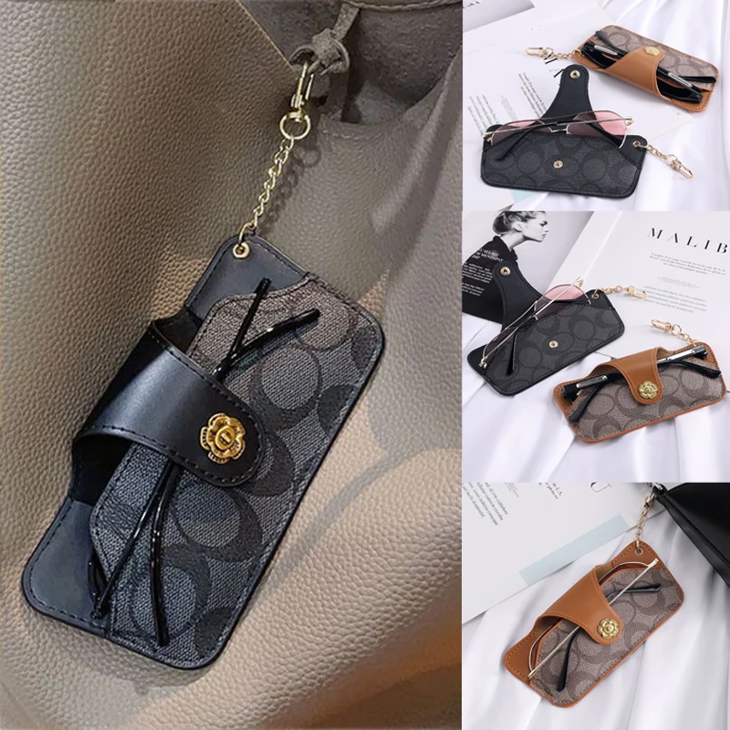 

Portable Glasses Case Myopia Glasses Sunglasses Storage Bag Protective Cover Sunglasses Bag for Daily and Travel With Keychain