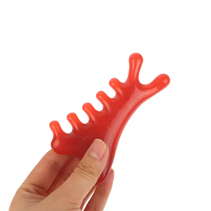 

Расческа из массажной смолы Meridian; Гладкая антистатическая расческа с широкими зубьями; Улучшает кровообращение через акупунктурную терапию.