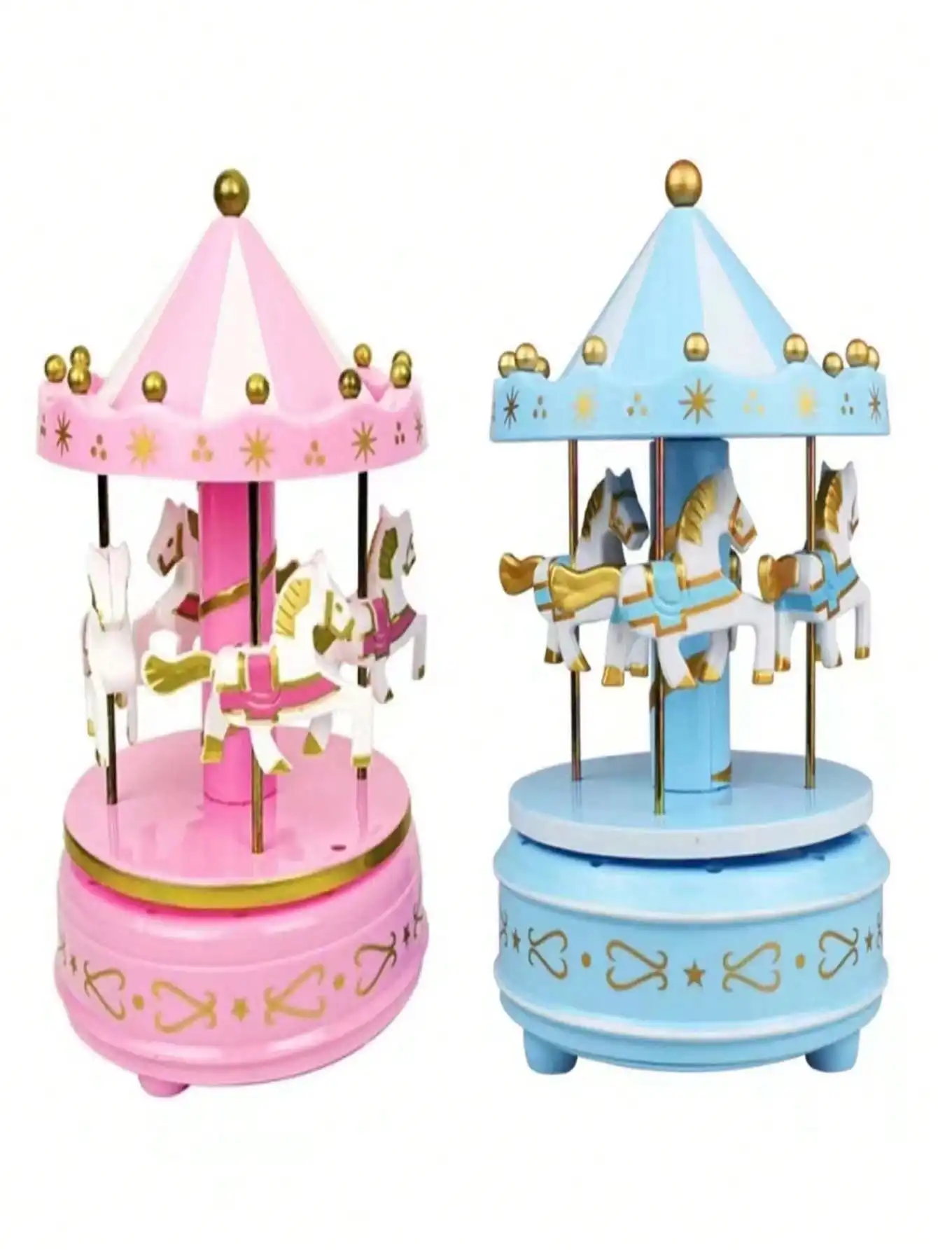 Carousel Music Box Cake Decorative Ornament Baby Birthday Gift Toys Desktop Decorative Ornament