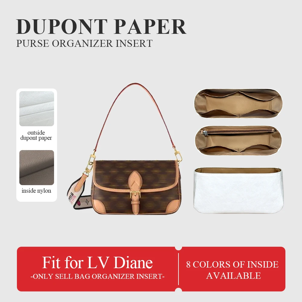 

Dupont Paper Purse Organizer Insert Fit for LV Diane Inside Storage Bag Lightweight Inner Purse Organizer Bag In Bag Makeup Bag