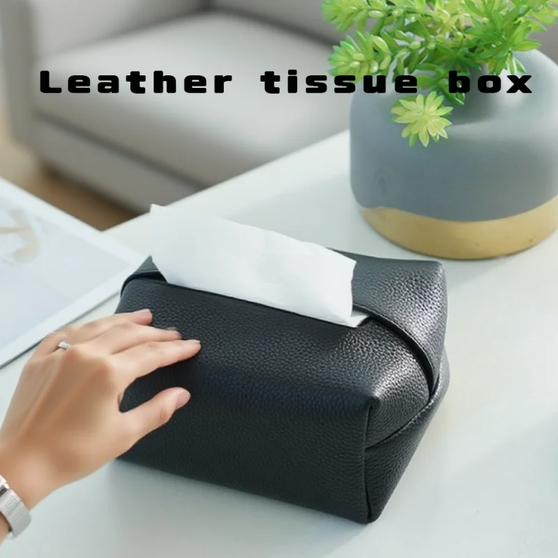 

High Quality leather Tissue Box Napkin Holder Paper Case Bathroom tissue box Cover Car Napkin Storage Modern Toilet Paper Box