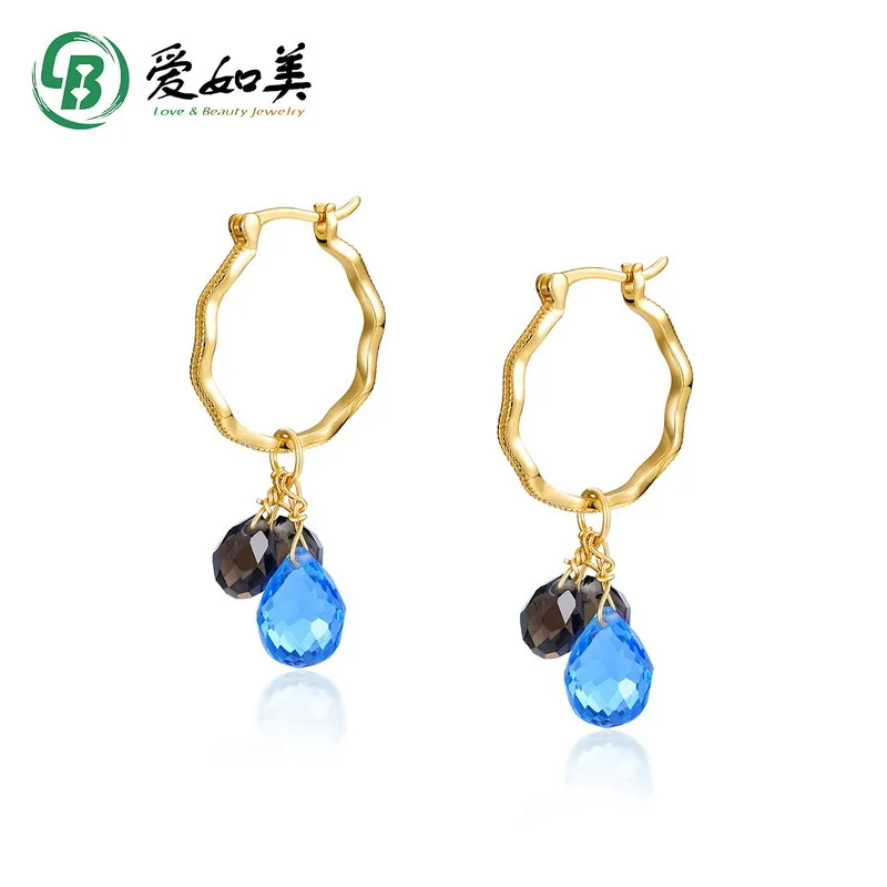 

New Personalized 18K Gold PT950 Platinum Silver Plated 7-Layer Gold New Circle Earrings for Women with A Small and StylishDesign