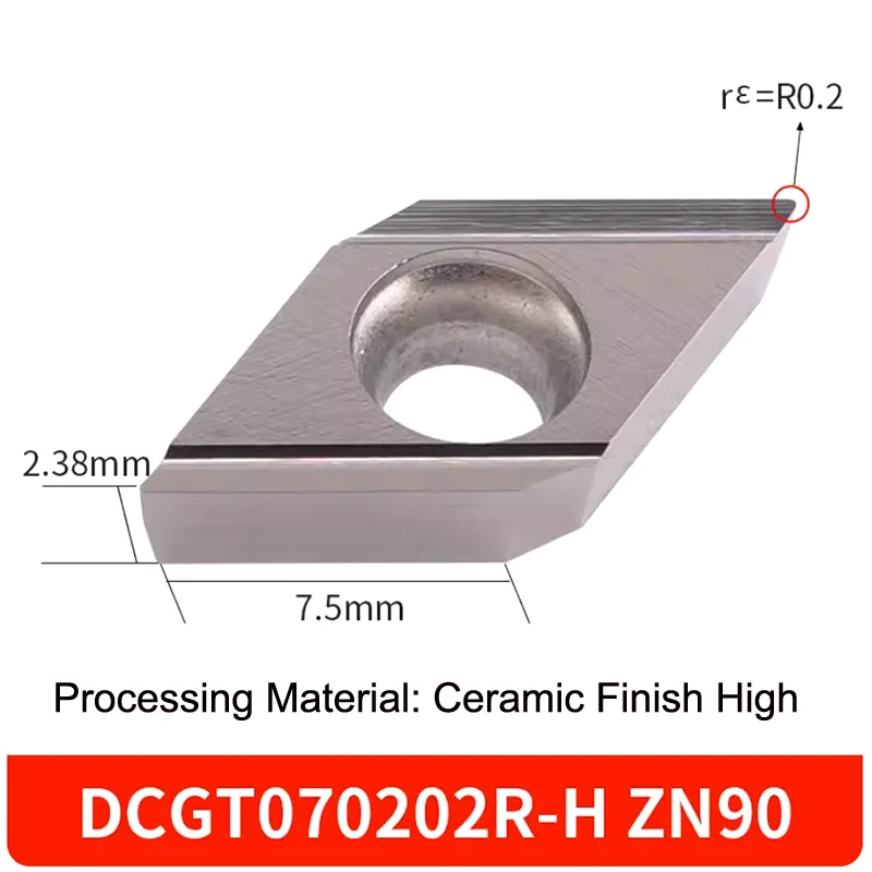 GULING 10PCS CNC Turning Tool Grain DCGT070202 11T304R-H Automatic Lathe Centering Machine Cylindrical Front Sweeping Inserts