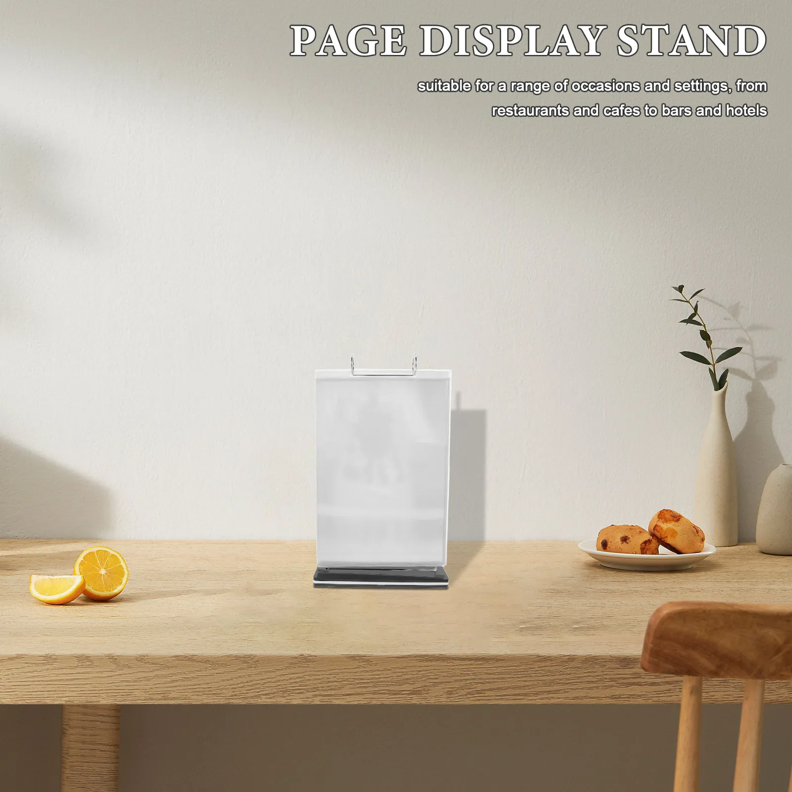 Multi Page Flip Display Stand A4 6 Pages Vertical Acrylic Menu Holder Double Sided Clear Table Sign Display Restaurant Desktop