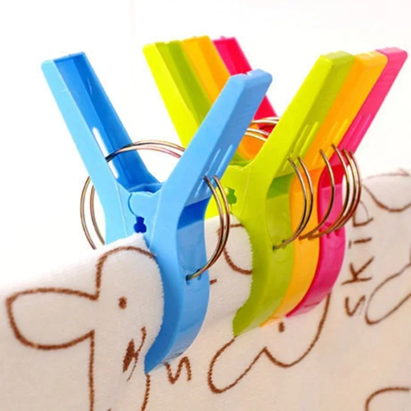1/4pcs Plastic Laundry Clothes Pins Hanging Pegs Clips Household Food Clip Clothespins Socks Underwear Drying Rack Holder