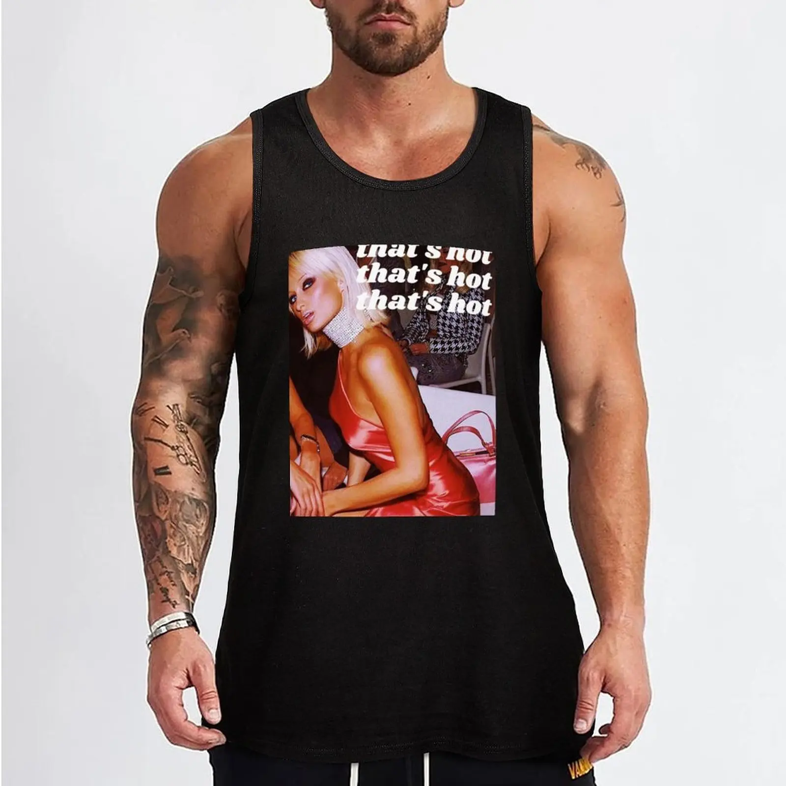 Paris-Hilton Tank Top Men's sleeveless basketball clothing Men's t-shirt Men's clothes