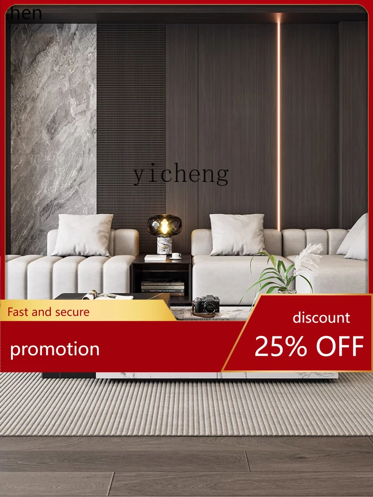 YFY Plate Coffee Table Living Room Small Apartment Retractable Drawer Marble Coffee Table Light Luxury Modern Creative Trending
