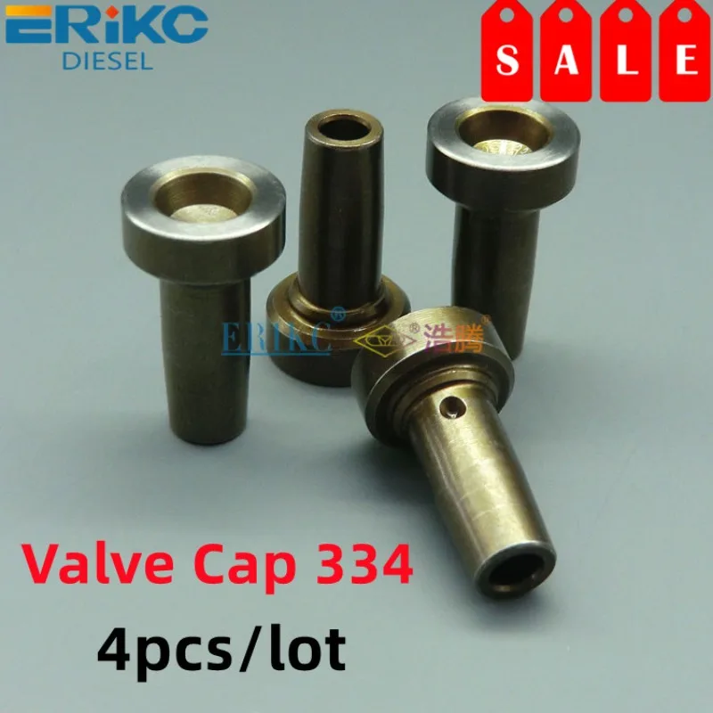 4PCS Valve Cap 334 Common Rail Injector Assembly For Bosch 0445110 Group F00VC01331 F00VC01334 F00VC01013