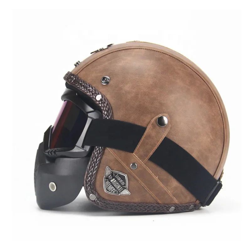 Motorcycle Helmet  Open Face Vintage Pilot LS2  