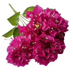One Silk Bougainvillea Glabra Bunch Flower Artificial Bougainvillea Spectabilis Tree Stem for Wedding Floral Arrangement 6 Color