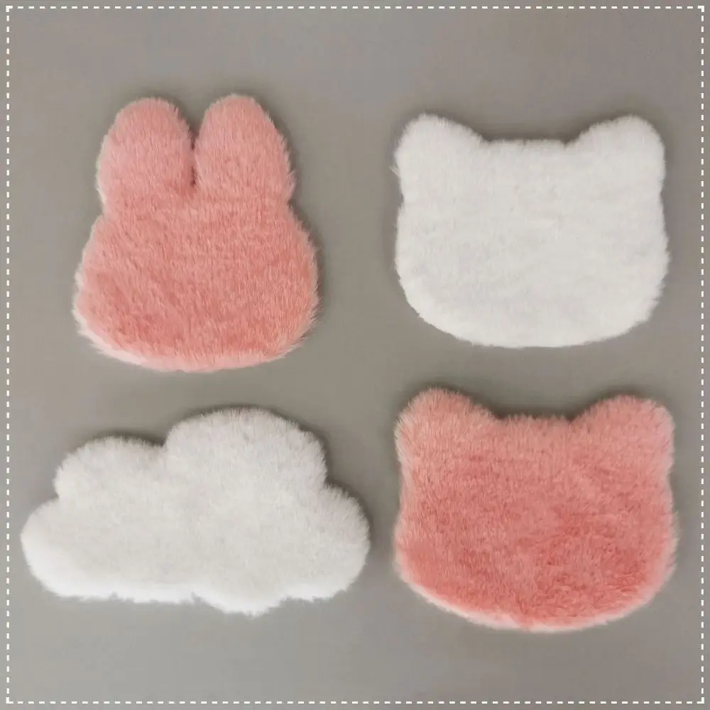 Doll Accessories Dollhouse Plush Carpet Playing House 1/12 Scale Miniature Hairy Rug Photo Props Doll House Mini Floor Mat