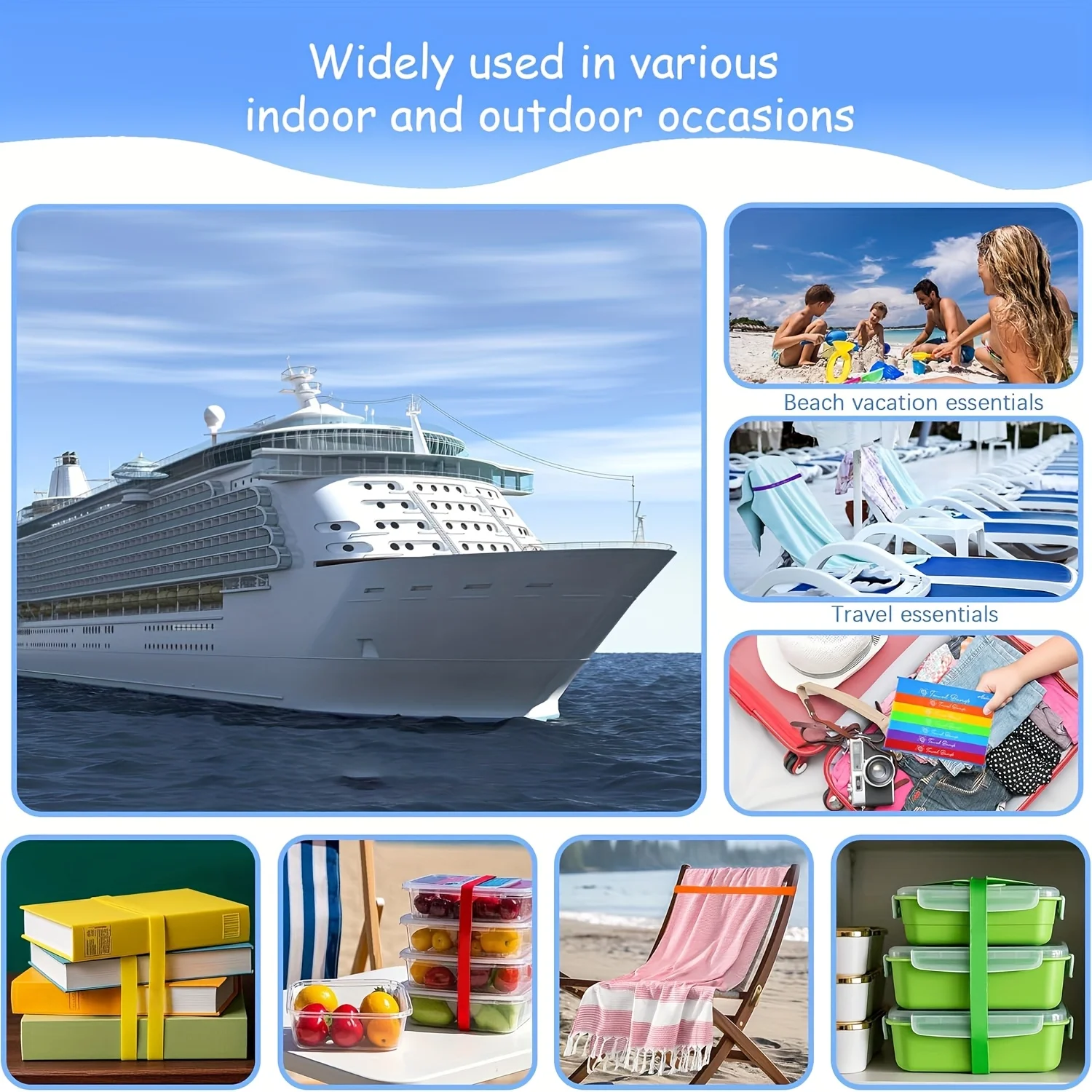Handtuchbänder für Strandliegen, Pool- und Kreuzfahrt-Essentials, Elastisch und Windbeständig, Handtuchstuhlclips, Kreuzfahrtschiff-Zubehör – Detail 6