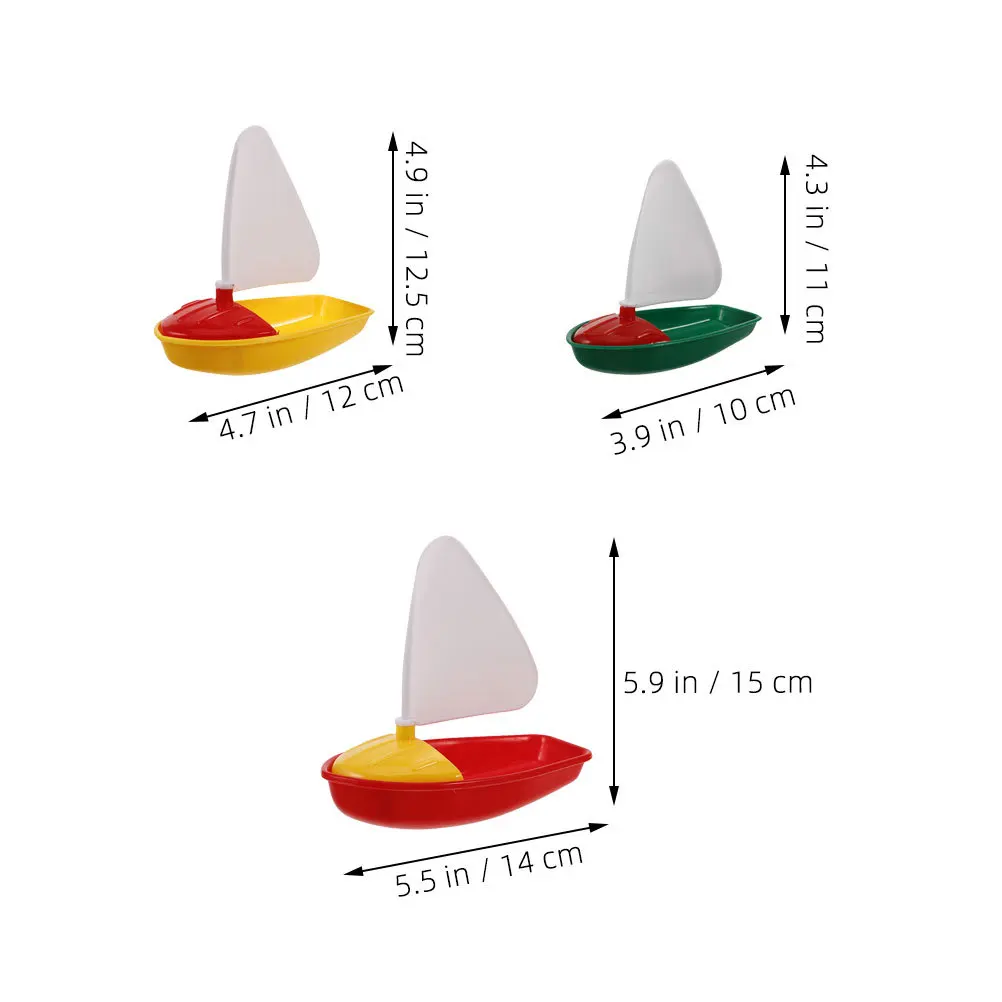 6 Stück lebendige Segelboote aus PP-Material, langlebig, für Kinder, Outdoor-Wasseraktivitäten, Strände, Pools, Spielzeugboote zum Poolspielen