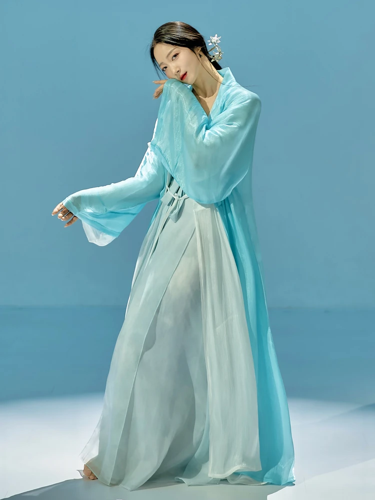 

Новый женский кардиган Hanfu в китайском стиле, летний, 2025, с широкими рукавами, для классических танцев, от Anzhuan Bright Tead