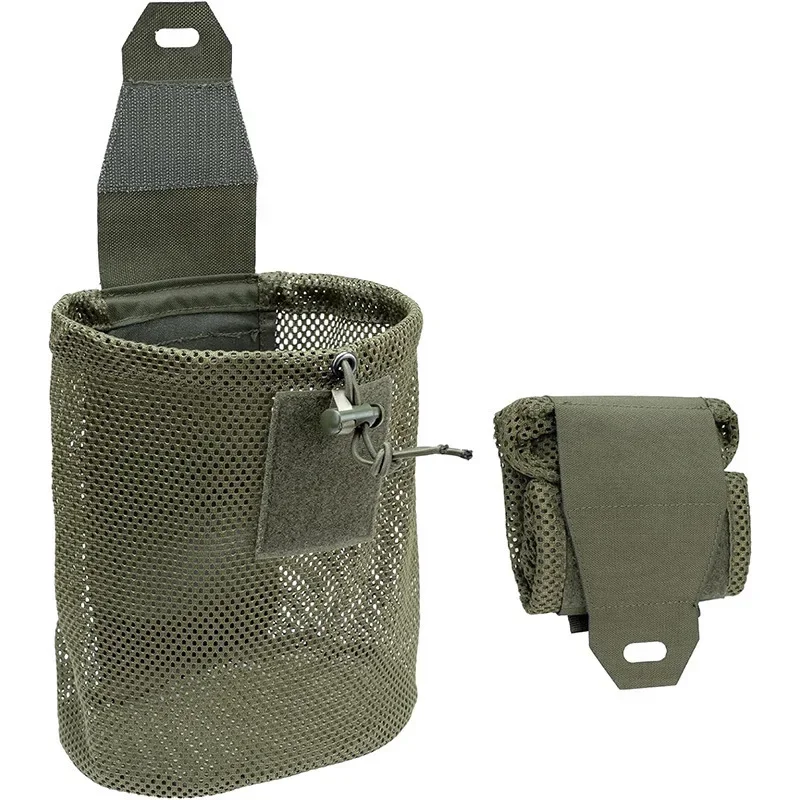 Tactical Folding Water Bottle Mesh Pouch Waist Hanging Multi‑purpose Miscellaneous Storage Hunting Bags Camping Outdoor Sports