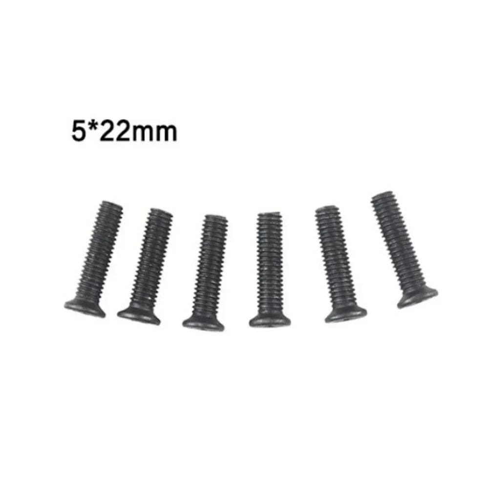 M5 M6 22mm 6Pcs Left Hand Thread Fixing Screw For UNF Drill Chuck Shank Adapter Screw Woodowrking Drill Tool Accessories