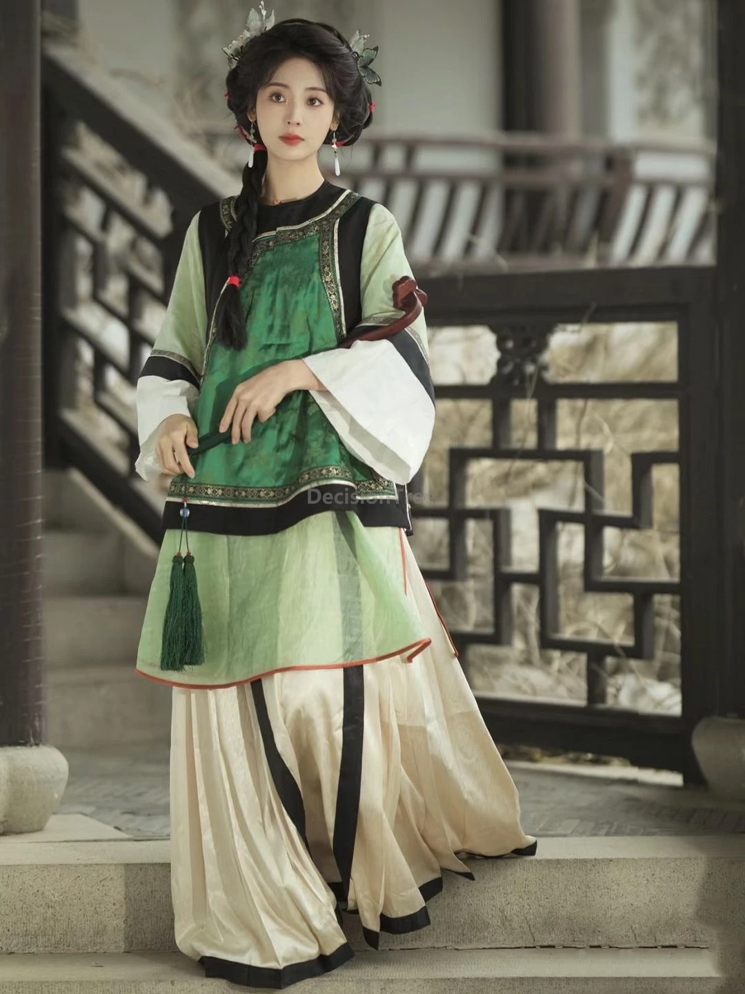

2025 qing style hanfu ancient style elegant temperament literature art hanfu chinese ethnic style traditional improved clothes