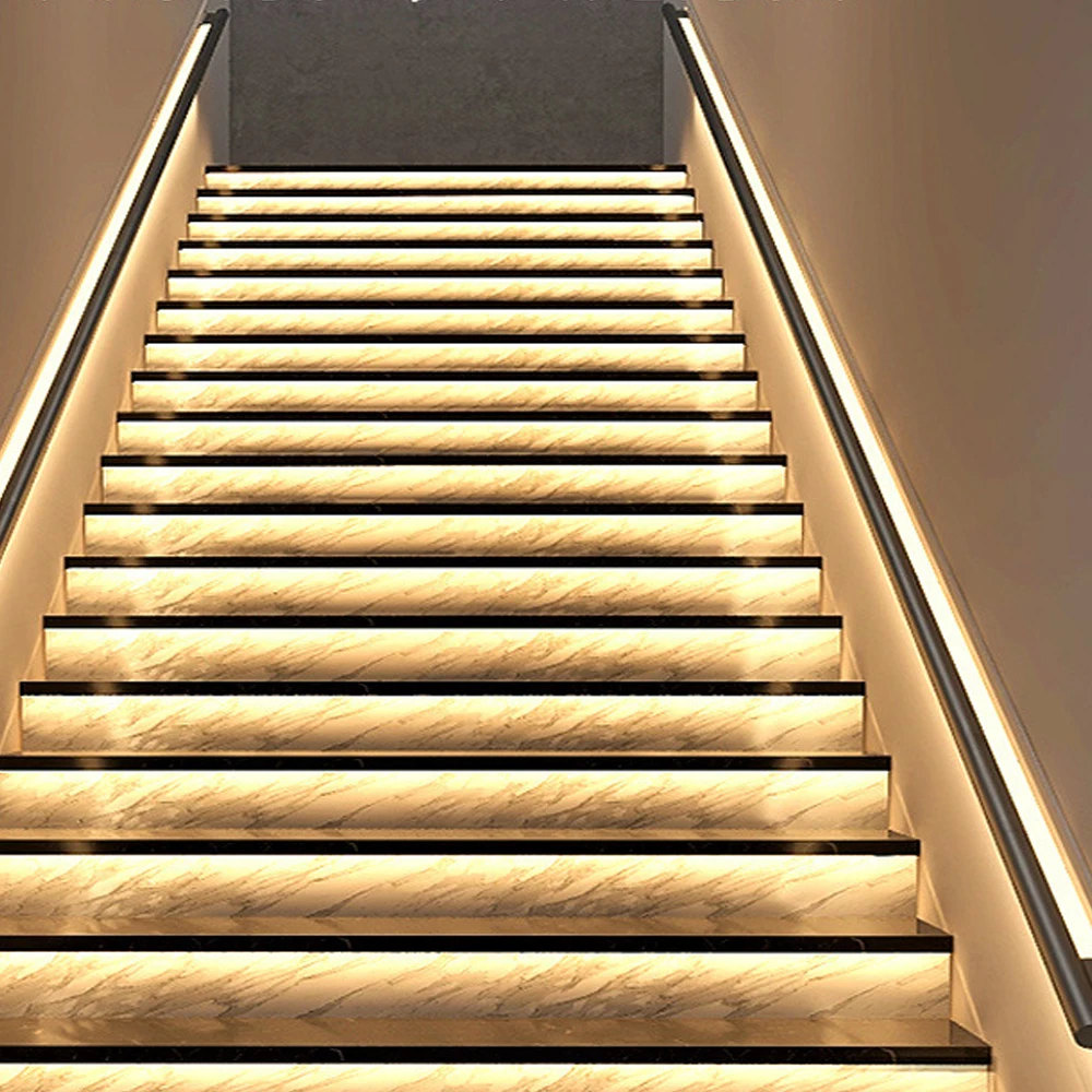 PIR Sensor Stair Controller 32CH Single Color 2CH RGB Pixel SPI LED Strip Dimmer Indoor Stairway Light ES32 Controller 5V-24V