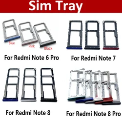 New SIM Card Tray Slot Holder For Xiaomi Redmi Note 5 6 8 7 Pro Replacement Parts