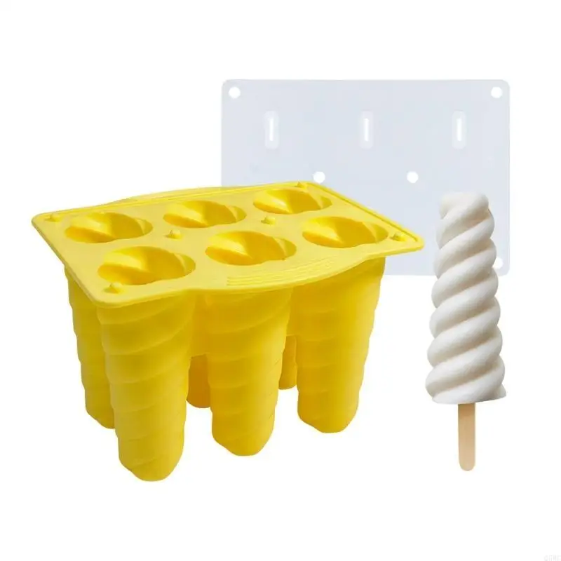 6 Cells Ice Cream Mold Lolly Mould Ice for Pop Moulds Popsicles Makers Kitchen T Q5WC