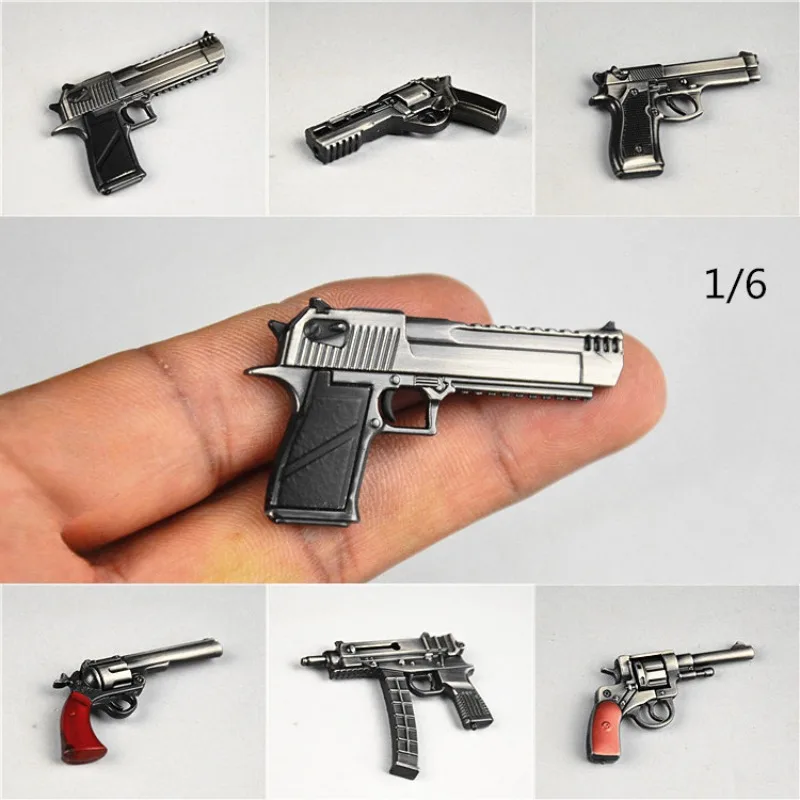 1/6 Scale P92 M1911 98K Desert Eagle Left Wheel Gun Revolver Pistol Handgun Scene Accessory Model for 12