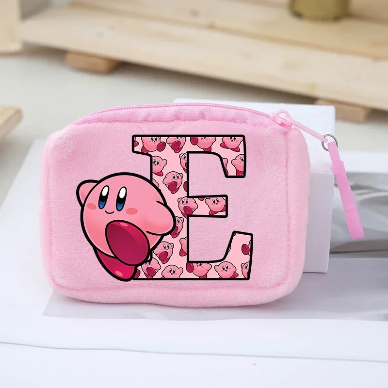 New Star Kirby Peluche Coin Pack Ragazza Cartoon Anime Portafoglio stampato Borsa di stoccaggio portatile di grande capacità Regalo di compleanno per bambini
