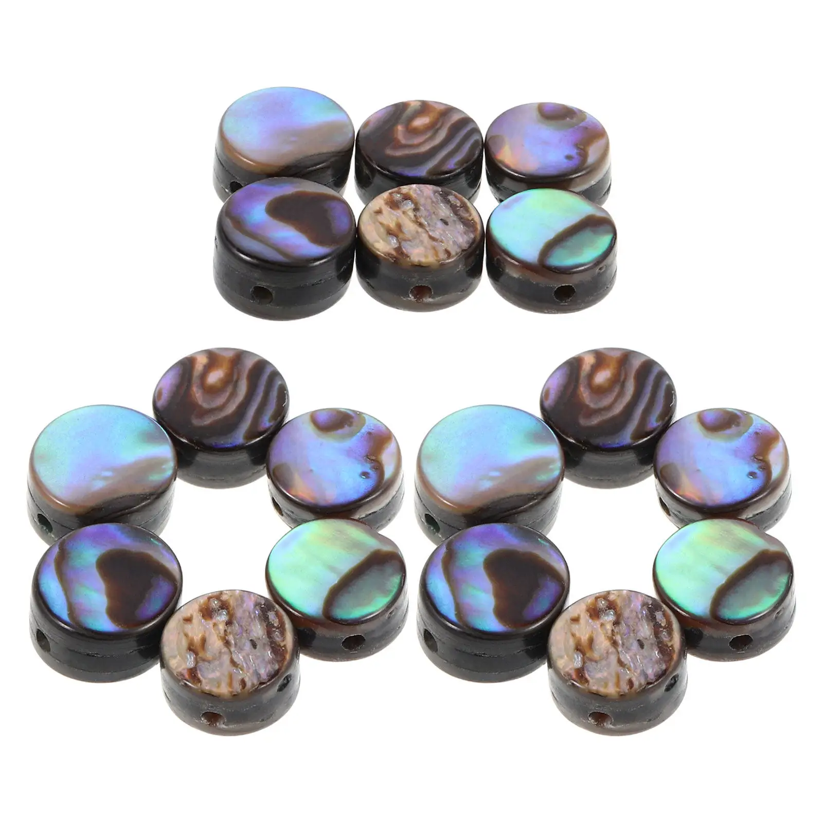 

20 шт. бусин-разделителей из абалона с отверстием 6 мм, мини-шармы для рукоделия, изготовления украшений, DIY ожерелий, браслетов, пляжных аксессуаров